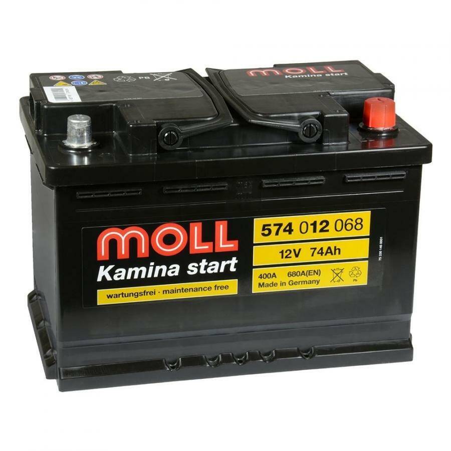Akumulator MOLL 74Ah/680A P+ 57412