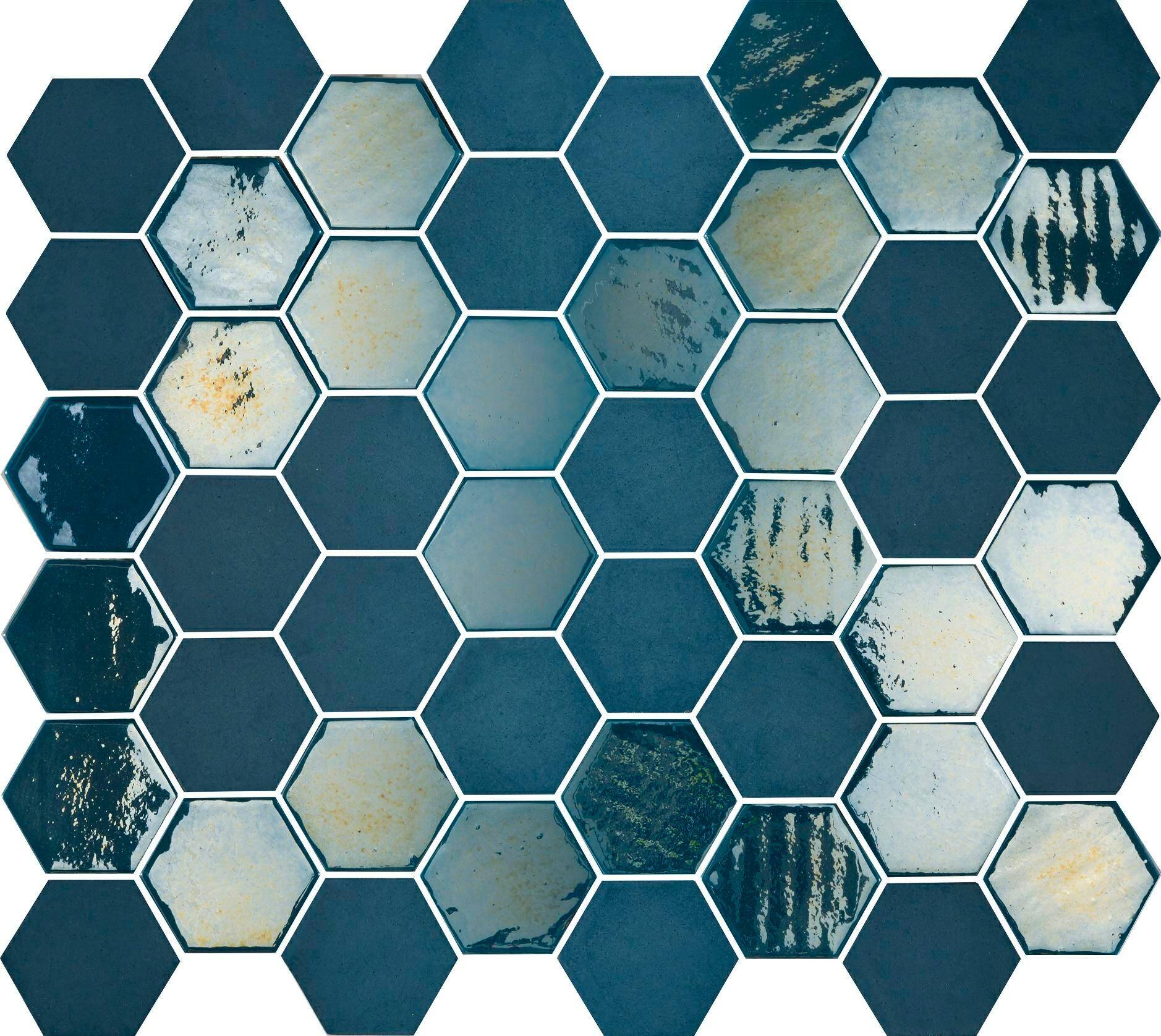 Mozaika Sixties Blue Hexagon 32,5x29,4