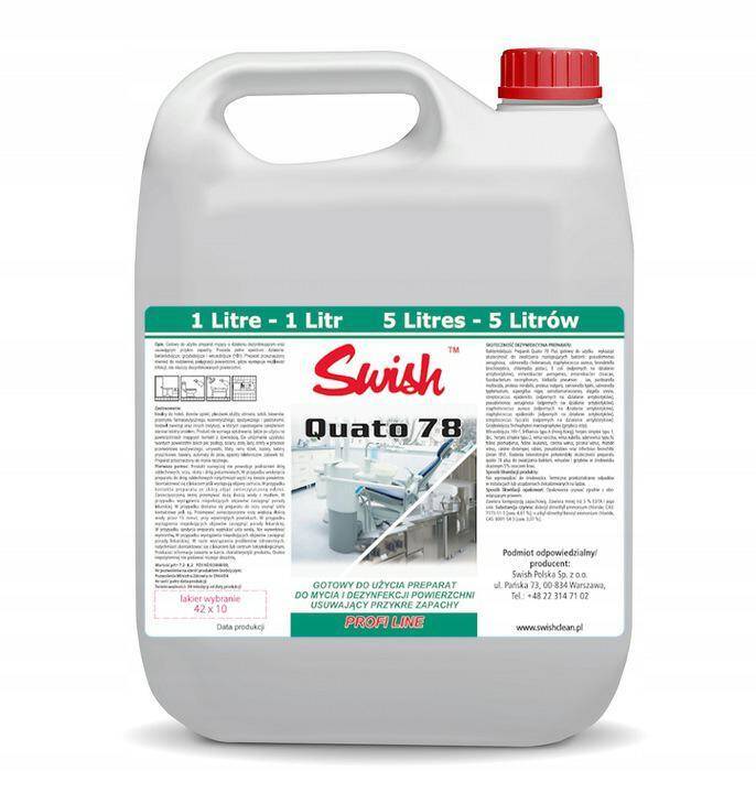 Swish Quato 78 5L gotowy preparat myjąco-dezynfekujący (Zdjęcie 1)