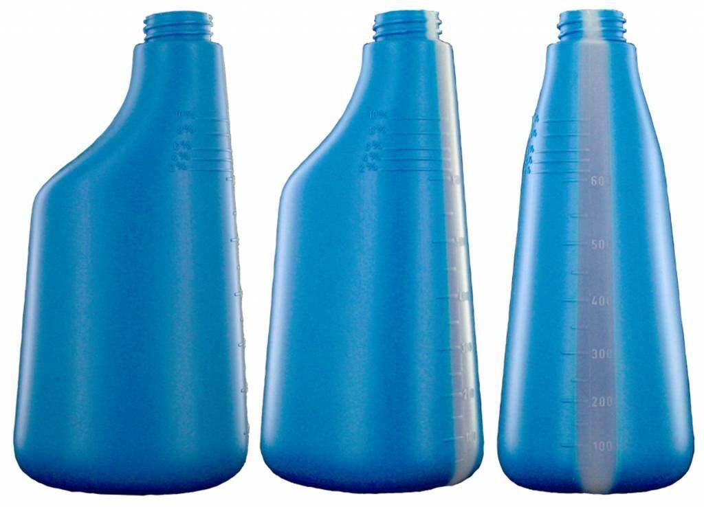 Butelka do dozowania chemii/płynów  HDPE 600ml niebieska (Zdjęcie 2)