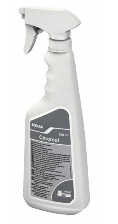 ECOLAB CHROMOL 500ml spray do mycia i konserwacji stali szlachetnej (Zdjęcie 1)