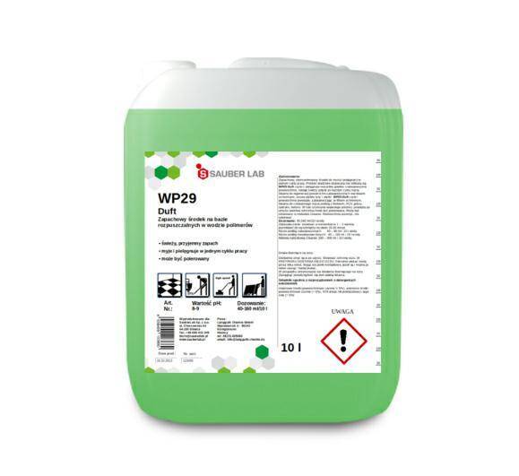 Sauberlab WP29 Duft 10L zapachowy środek na bazie rozpuszczalnych w wodzie polimerów