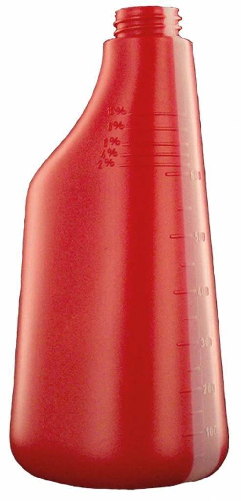 Butelka do dozowania chemii/płynów  HDPE 600ml czerwona