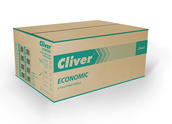 Ręcznik papierowy składany ZZ SZARY 4000 listków Cliver  ECONOMIC