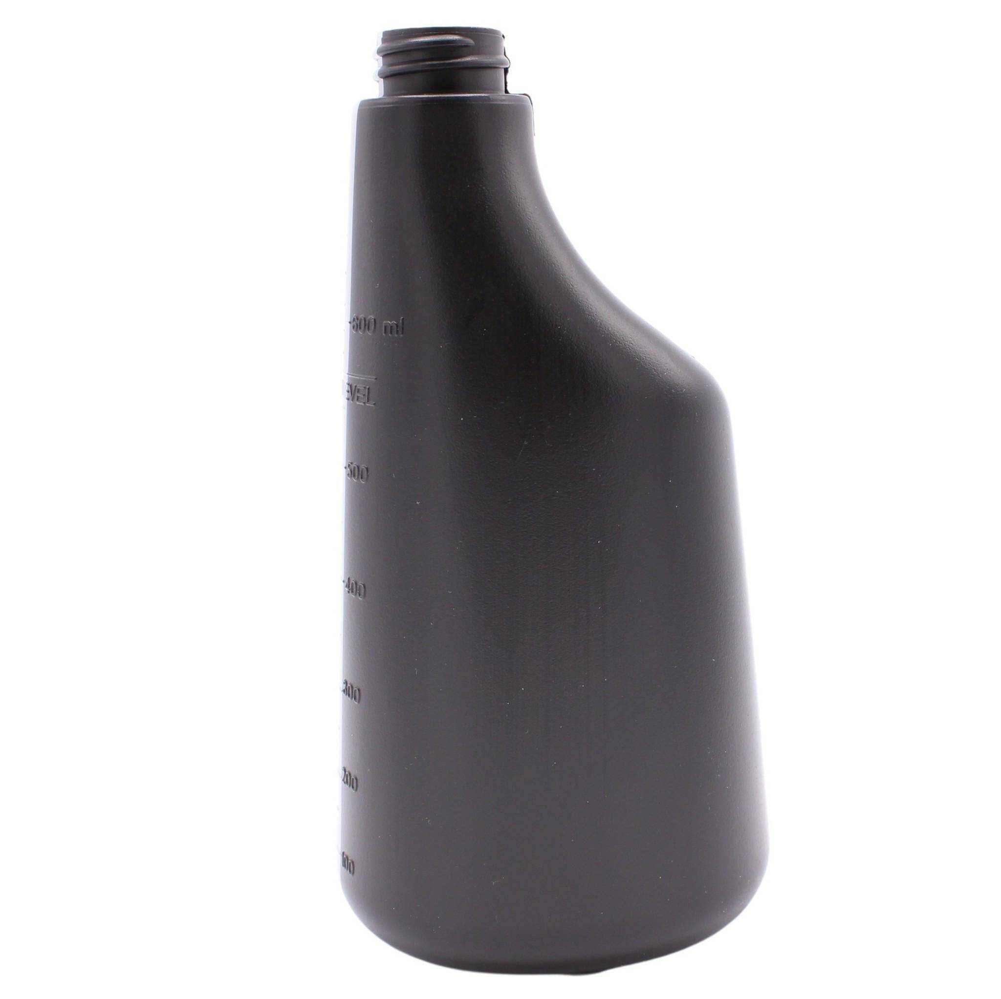 Butelka do dozowania chemii/płynów  HDPE 600ml czarna (Zdjęcie 1)
