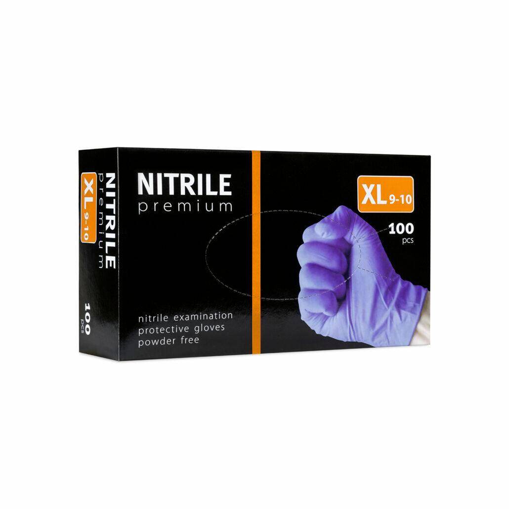 PREMIUM rękawice nitrylowe XL 100szt fioletowe