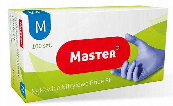 MR PRIDE rękawice nitryl M (100szt) nieb