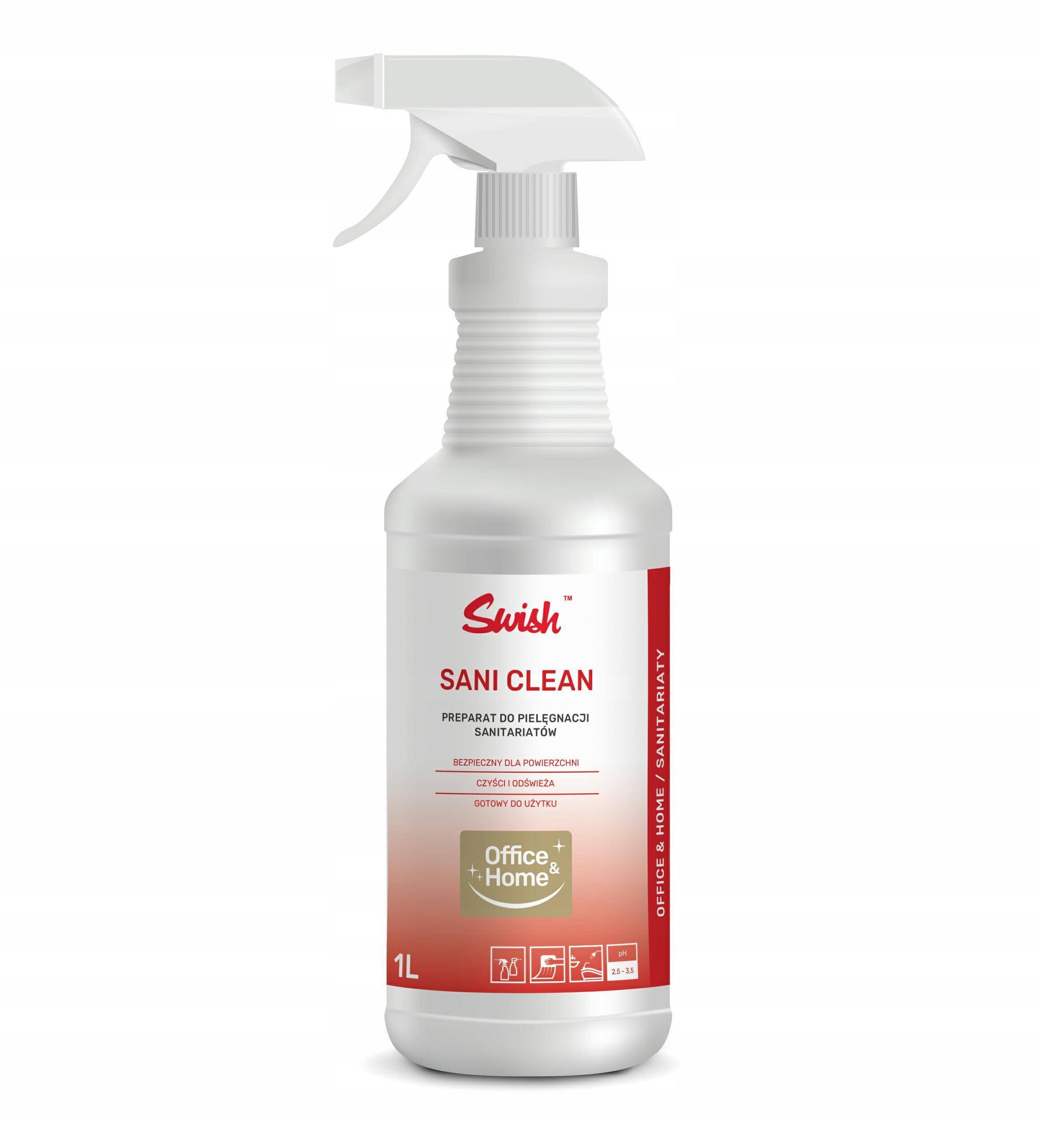 Swish Sani Clean 1L gotowy do użycia preparat czyszczący do sanitariatów wzbogacony o formułę ochronną
