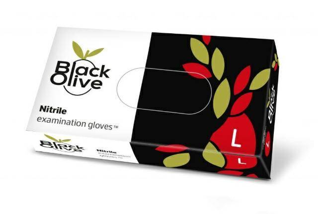 BLACK OLIVE rękawice nitryl L 100szt