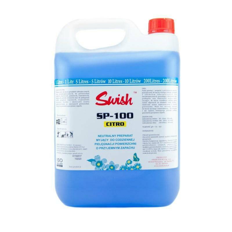 Swish SP100 Citro 5L preparat myjący z alkoholem do codziennej pielęgnacji powierzchni (Zdjęcie 1)
