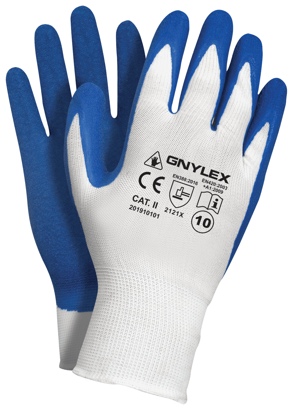 Rękawice robocze GNYLEX  powlekane lateksem M (8)