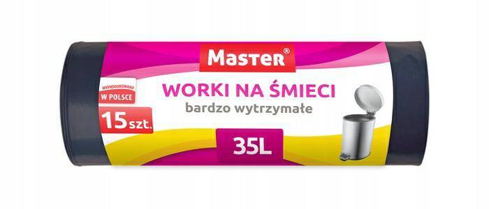 Master worki na śmieci LD 35L (15szt) mocne