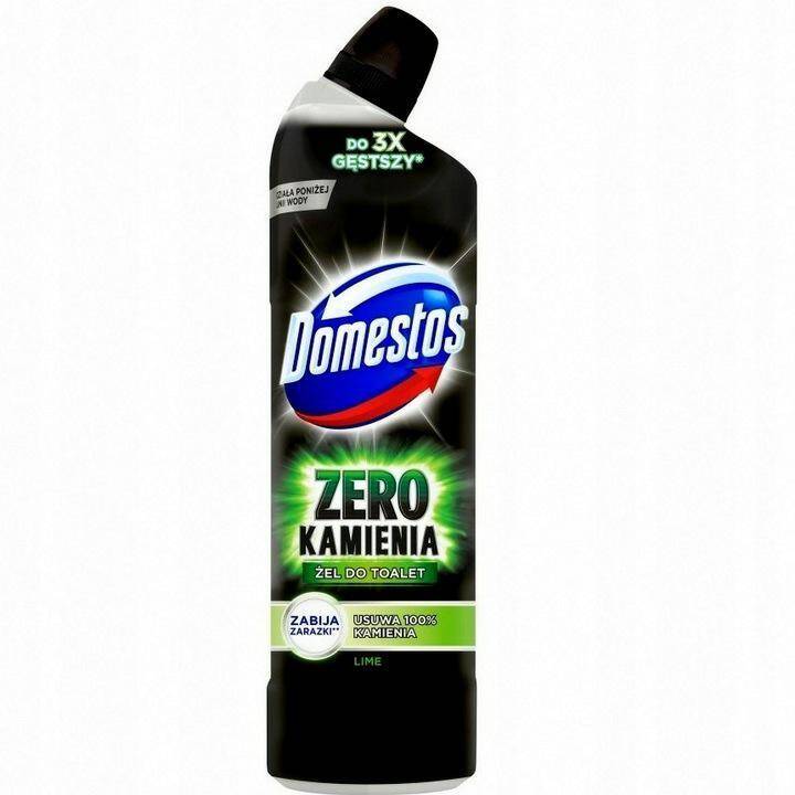 DOMESTOS antybakteryjny żel do WC 750ml ZEROKAMIENIA LIME