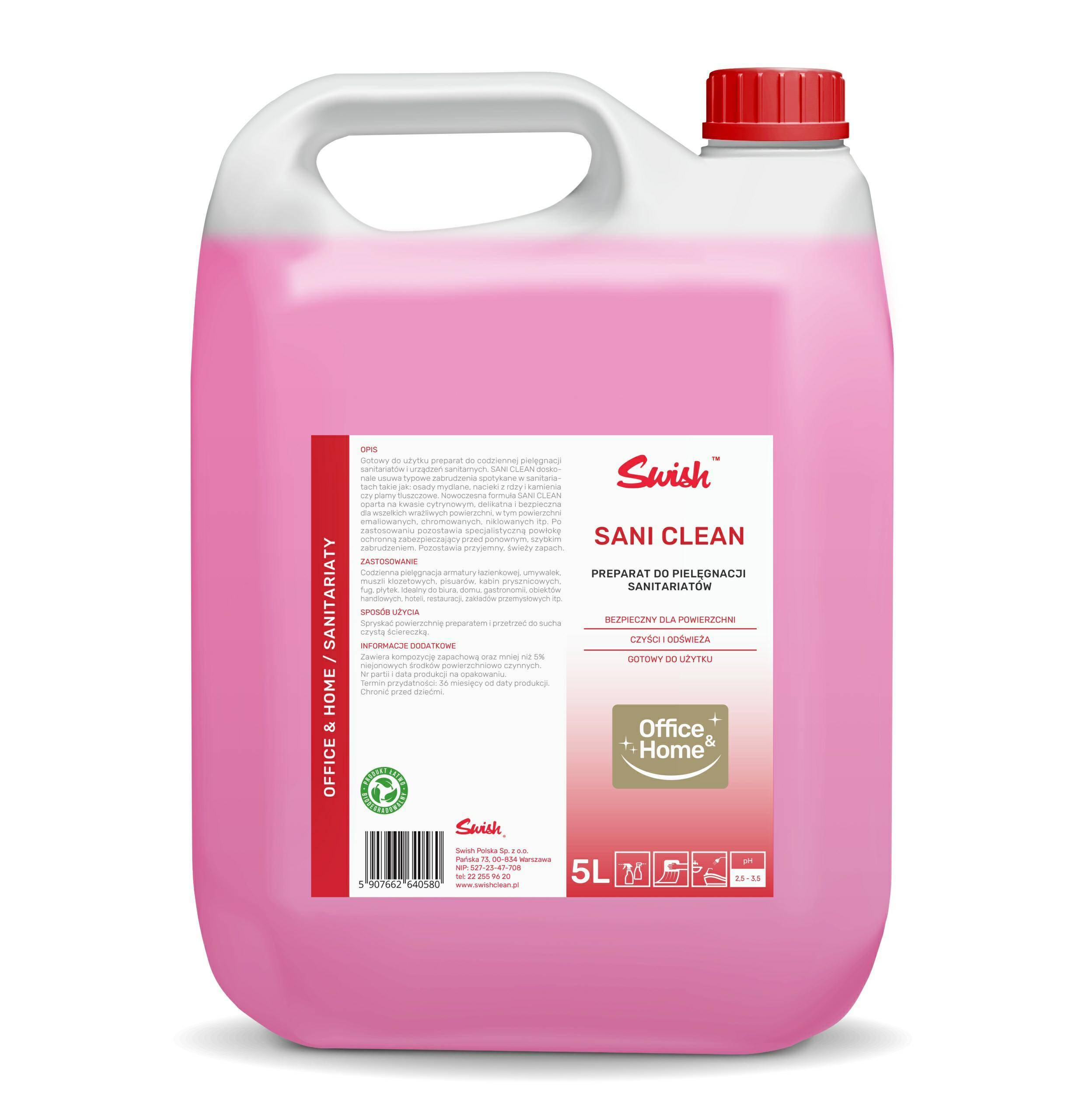 Swish Sani Clean preparat czyszczący do sanitariatów wzbogacony o formułę ochronną 5L
