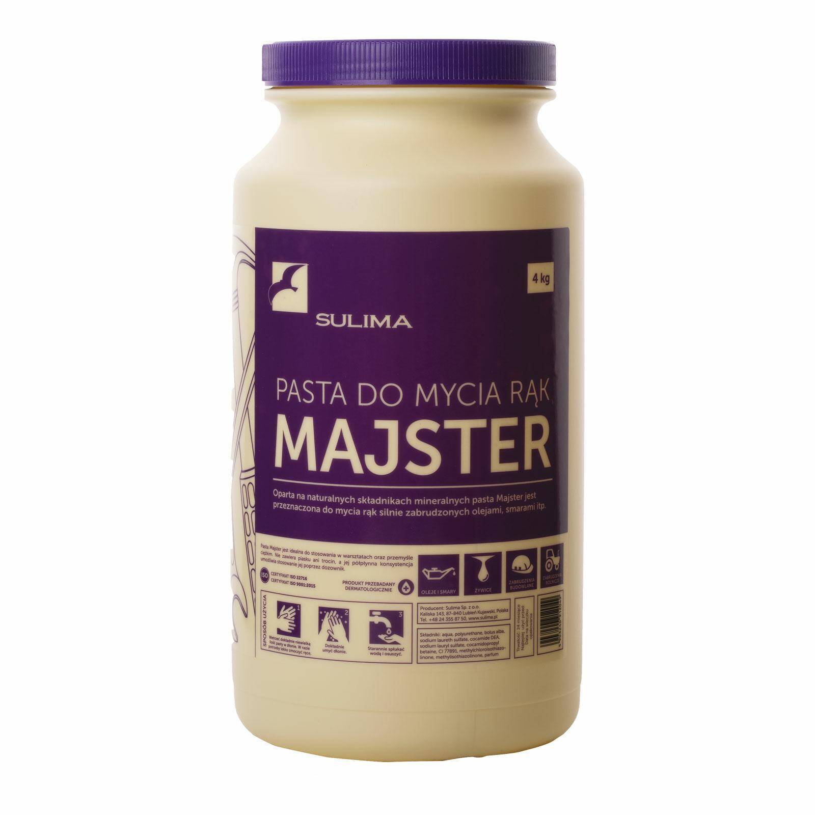 Pasta BHP do mycia rąk SULIMA MAJSTER 4kg