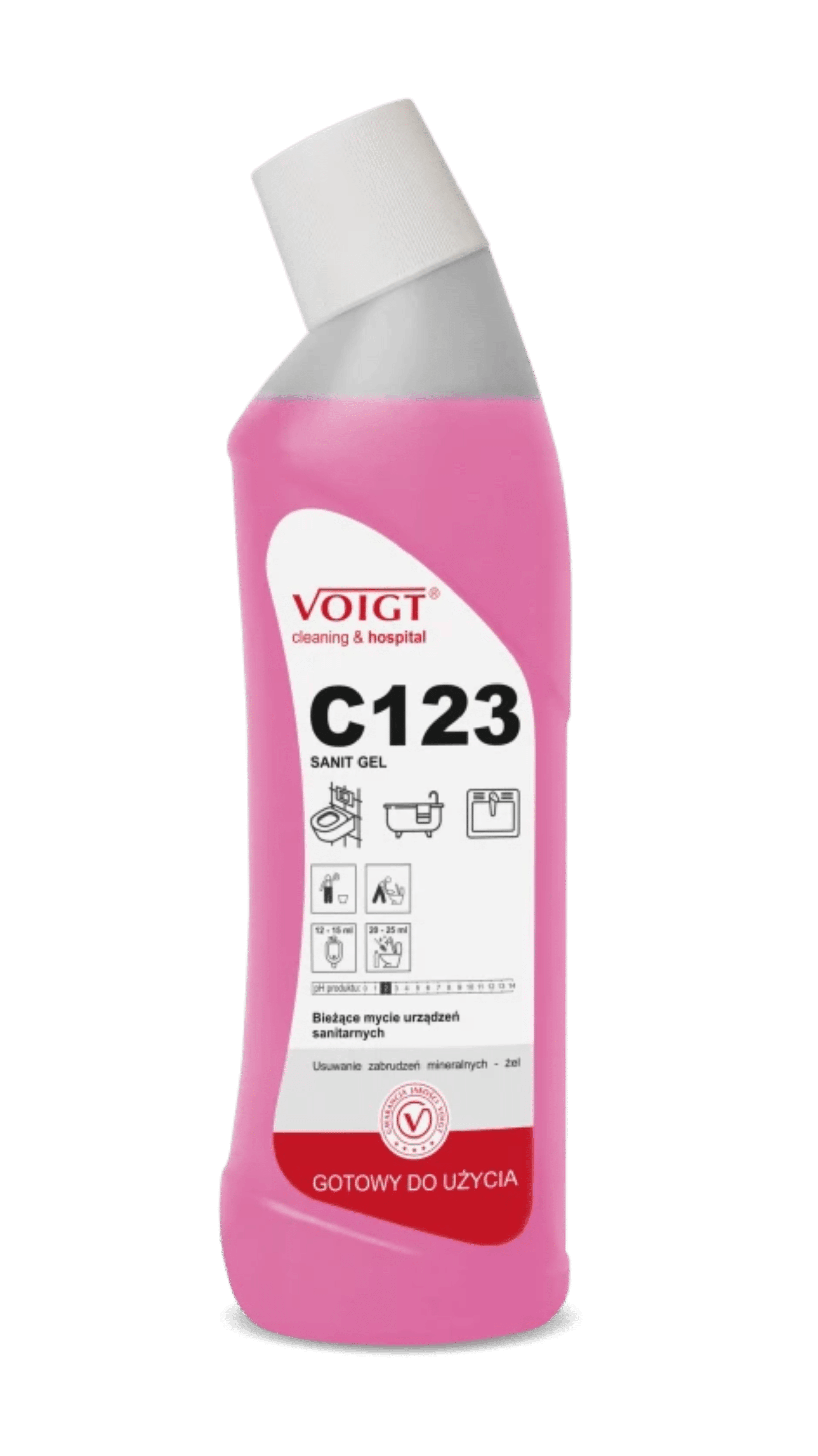 C-123 1L SANIT GEL gotowy żel do mycia toalet o przyjemnym zapachu 1L.