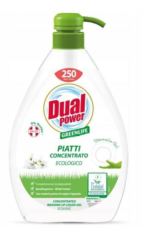 DUAL POWER Eco 1L żel do naczyń z pompką