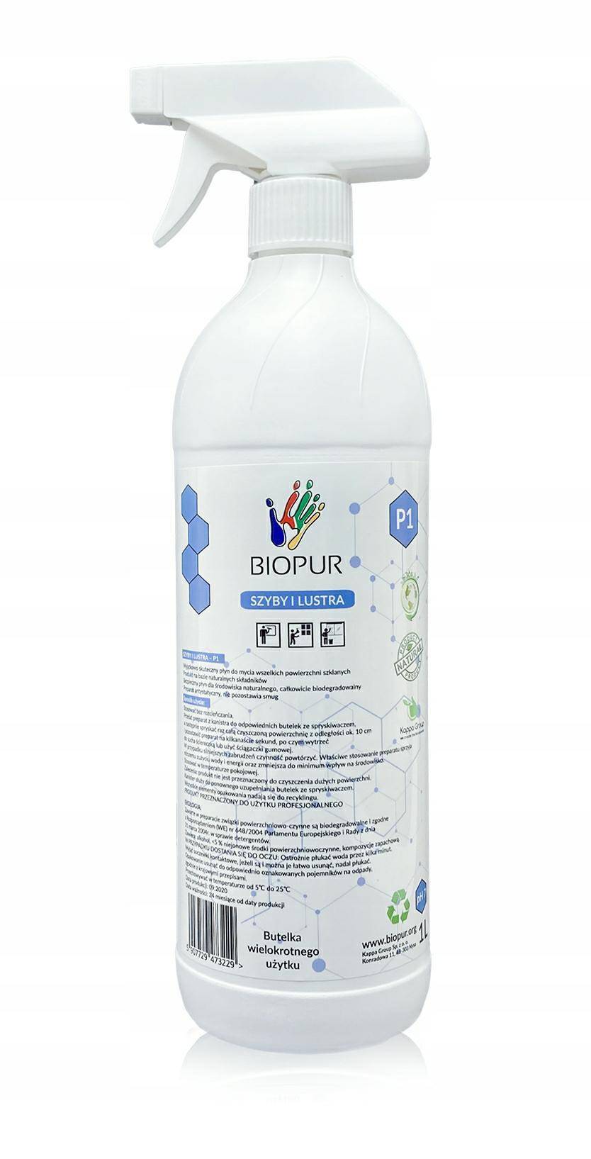 BIOPUR P1 1L spray ECO płyn do szyb