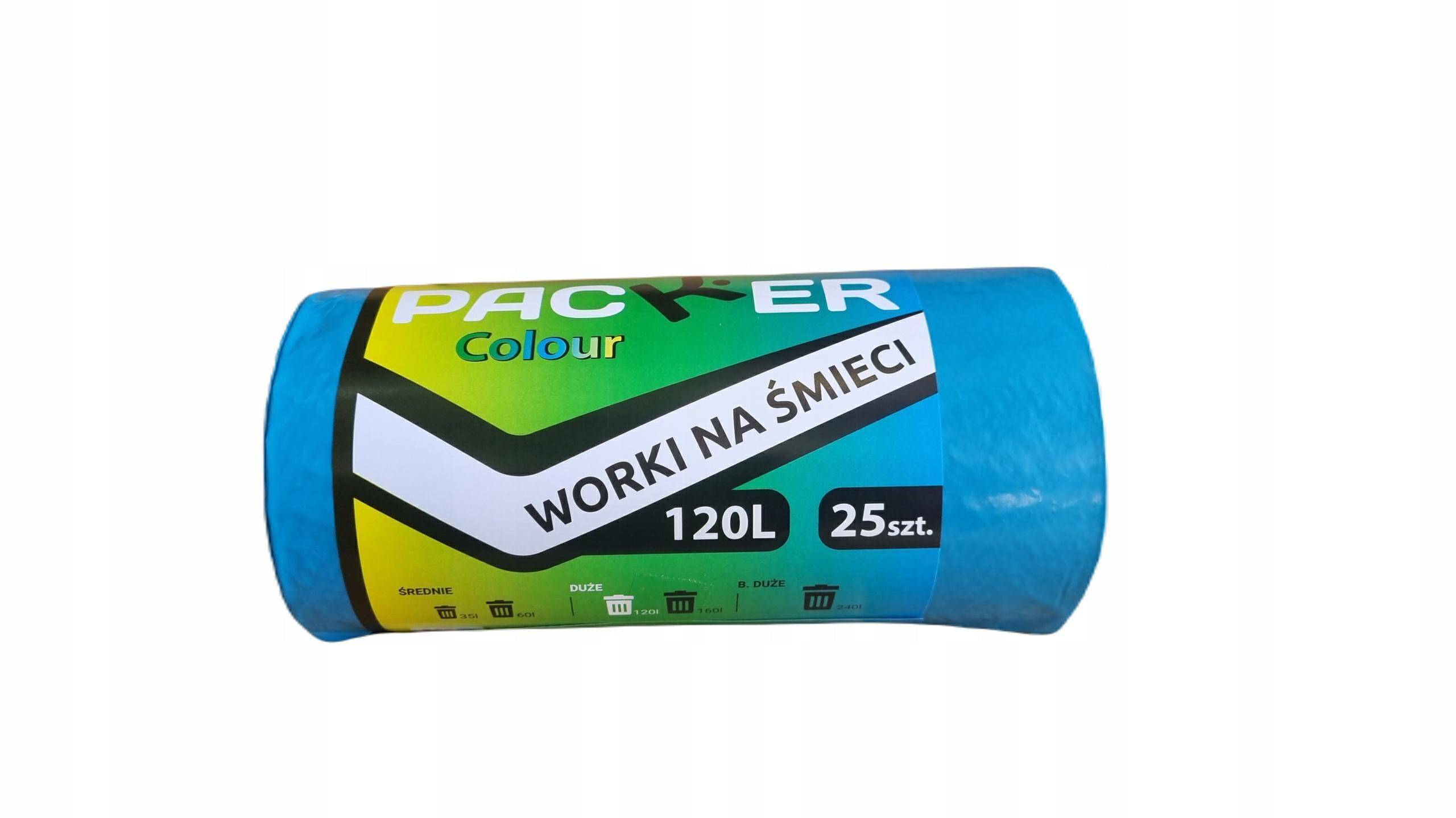 Worki na śmieci do segregacji LD 120L/25 niebieskie na papier