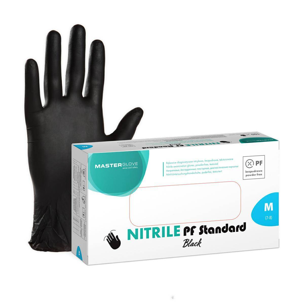 MASTER GLOVE rękawice nitrylowe M 100 Black