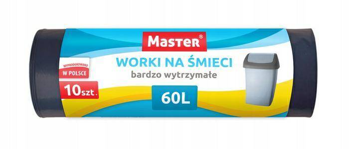 Master worki na śmieci LD 60L (10szt) mocne