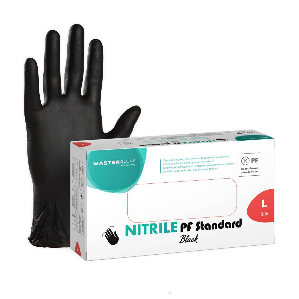MASTER GLOVE rękawice nitrylowe L 100 Black
