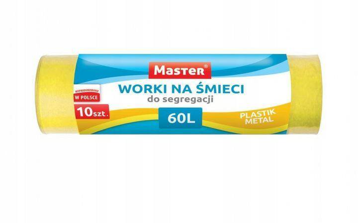 Master worki na śmieci do segregacji LD 60L a10 żółte