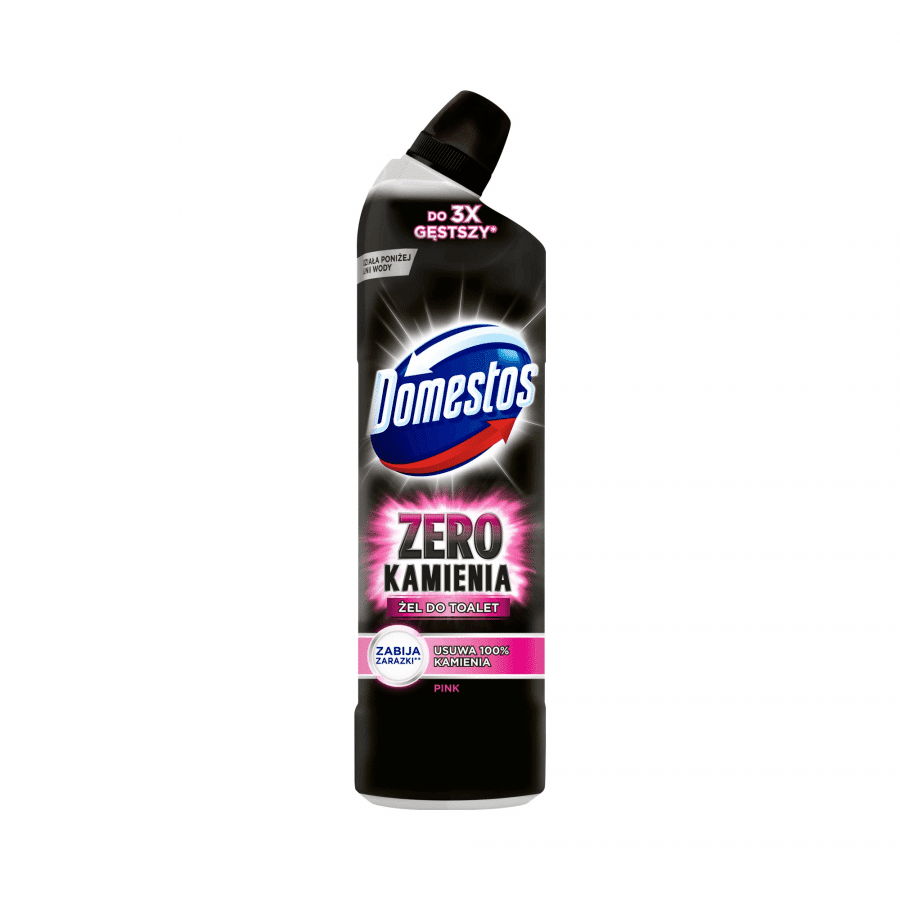 DOMESTOS antybakteryjny żel do WC 750ml ZEROKAMIENIA PINK