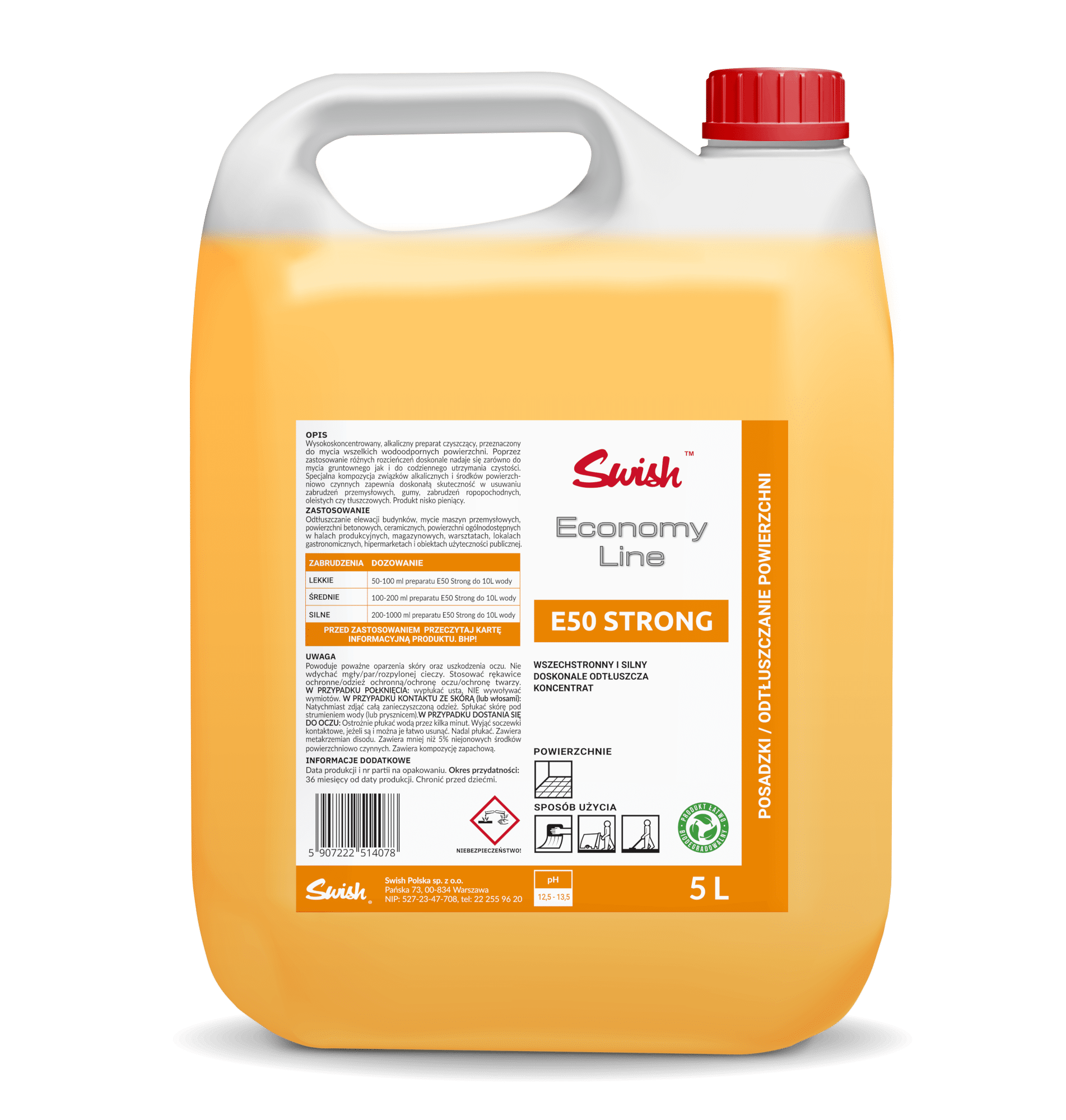 Swish E50 Strong Cleaner uniwersalny preparat odtłuszczający 5L