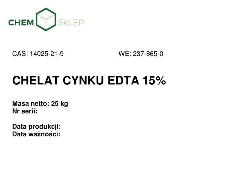 CHELAT CYNKU EDTA 15% 25KG (Zdjęcie 2)