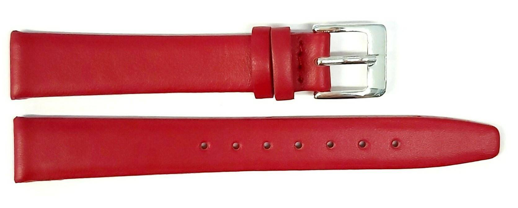 PASEK CHERMOND 6 MM A132 GŁADKI czerwony pasek, klejony, srebrna sprzączka