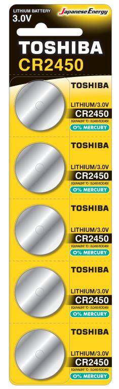 BATERIA TOSHIBA CR 2450 LITOWA-PAKOWANA PO 5 SZT.