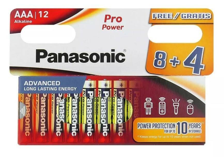 BATERIA PANASONIC LR03 PRO POWER ALKALICZNA-PAKOWANA-1 BLISTER 12 SZT.