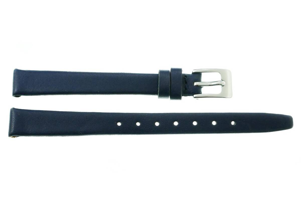 PASEK CHERMOND 10 MM A132 GŁADKI granatowy pasek, klejony, srebrna sprzączka