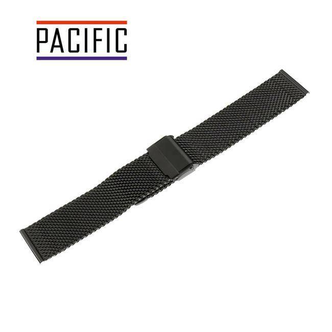 BRANSOLETA SIATKA PACIFIC 22 MM PVD CZARNA, SPLOT 1,0 MM MATOWY