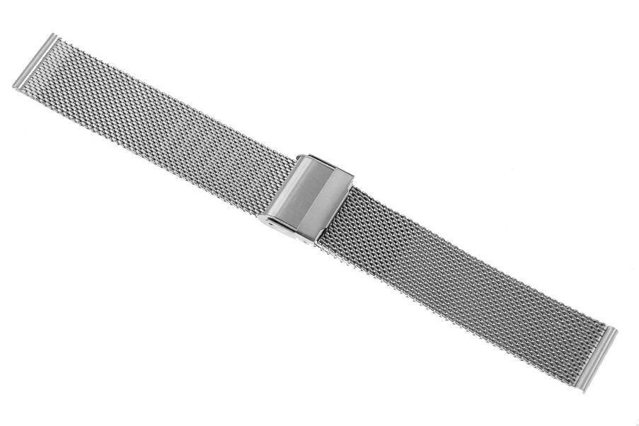 BRANSOLETA SIATKA SREBRNA JK 20 MM Z ZABEZPIECZENIEM