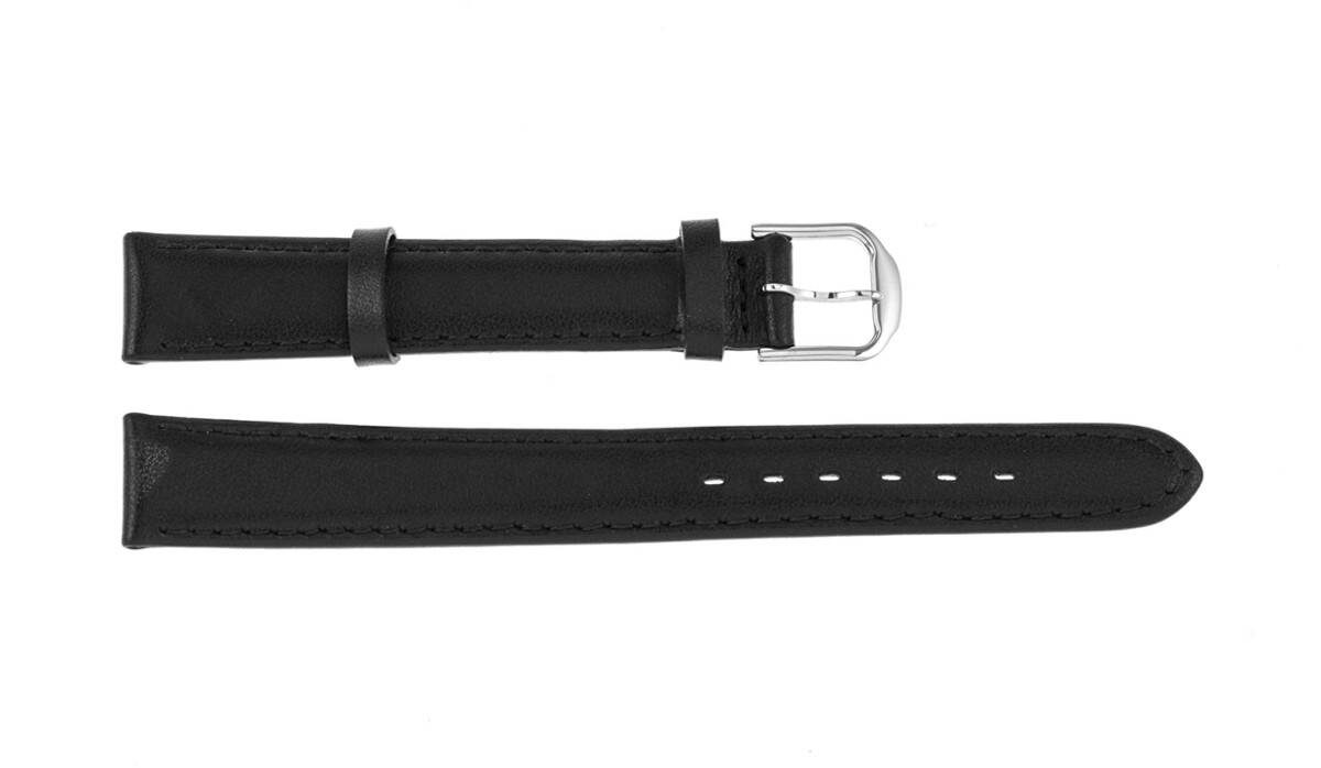 PASEK REDA 14mm GŁADKI czarny pasek, czarne przeszycie