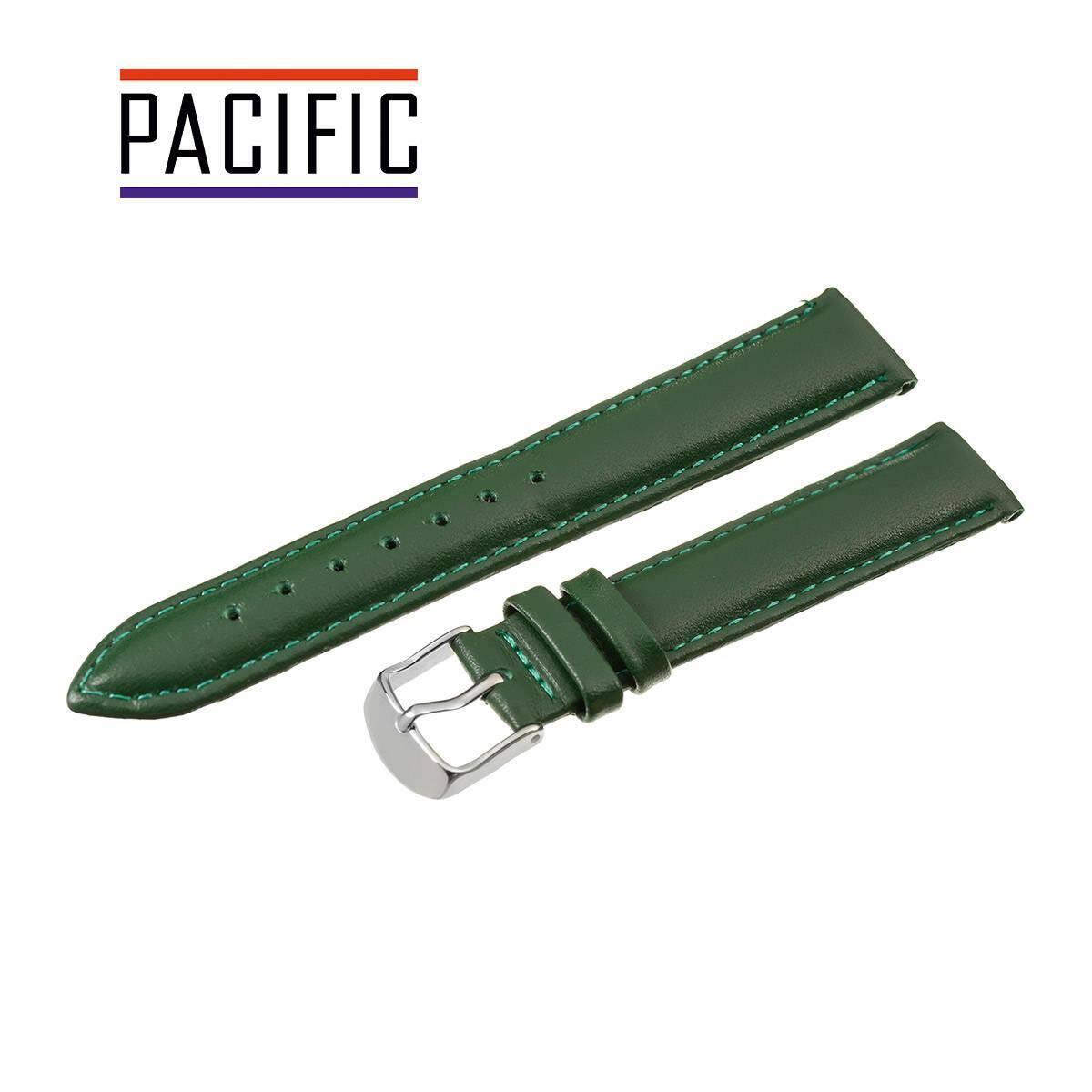 PASEK PACIFIC 22 MM W35 GŁADKI zielony pasek, zielone przeszycie