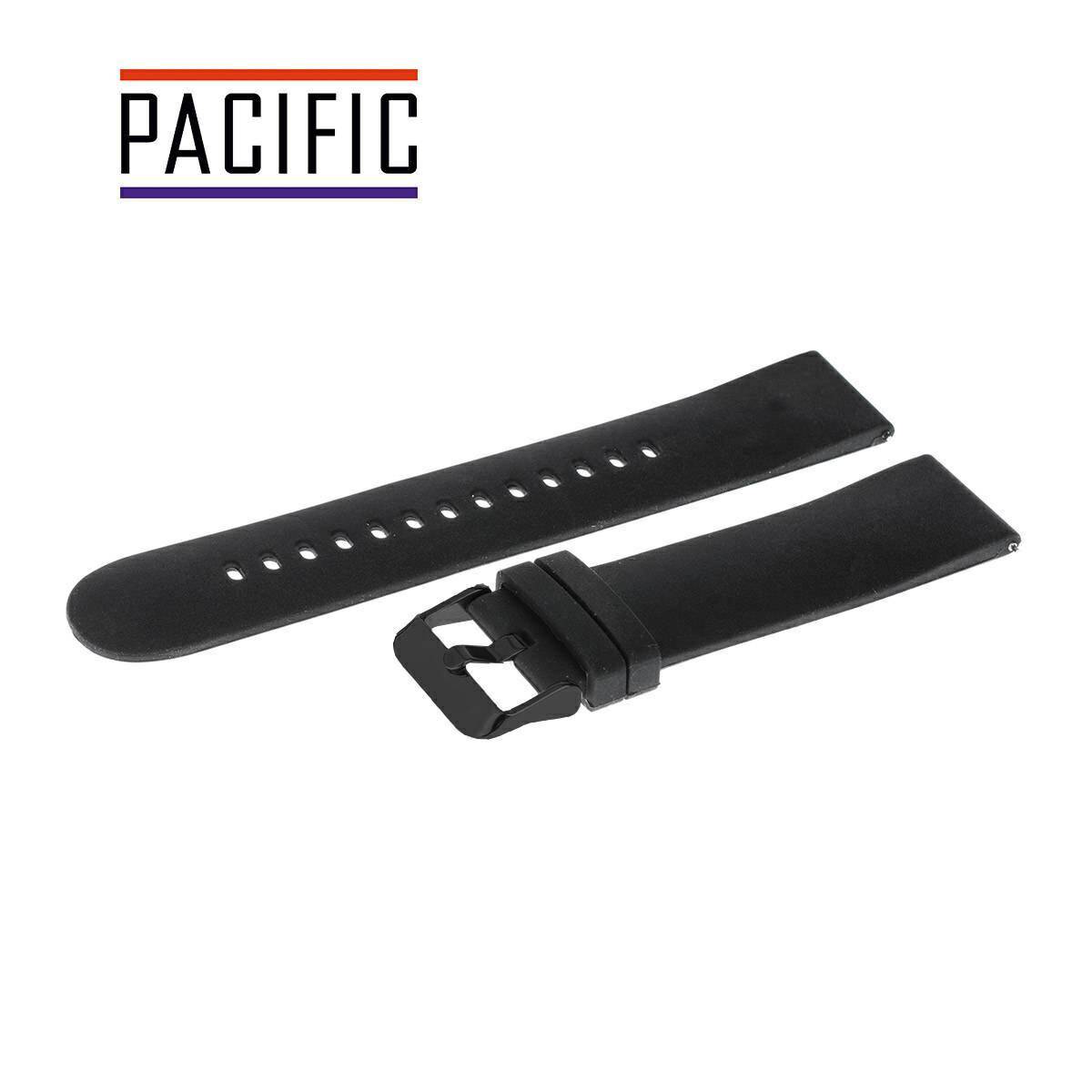 PASEK SILIKONOWY PACIFIC 16 MM U03 czarny z teleskopami czarna sprzączka