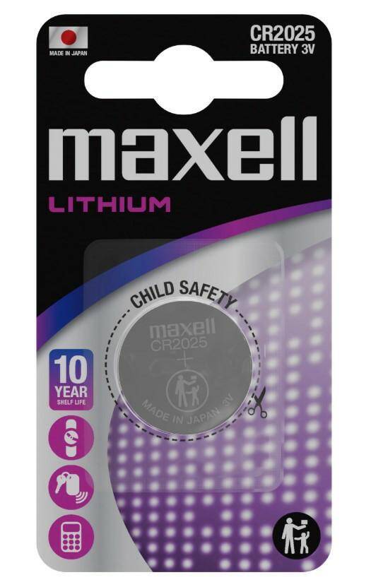 BATERIA MAXELL CR 2025 HOLOGRAM LITOWA-PAKOWANA PO 1 SZT.
