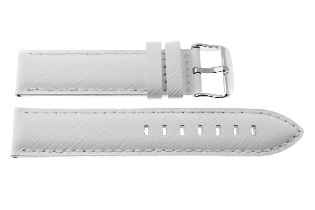 PASEK REDA 20mm PROSTY biały pasek, białe przeszycie