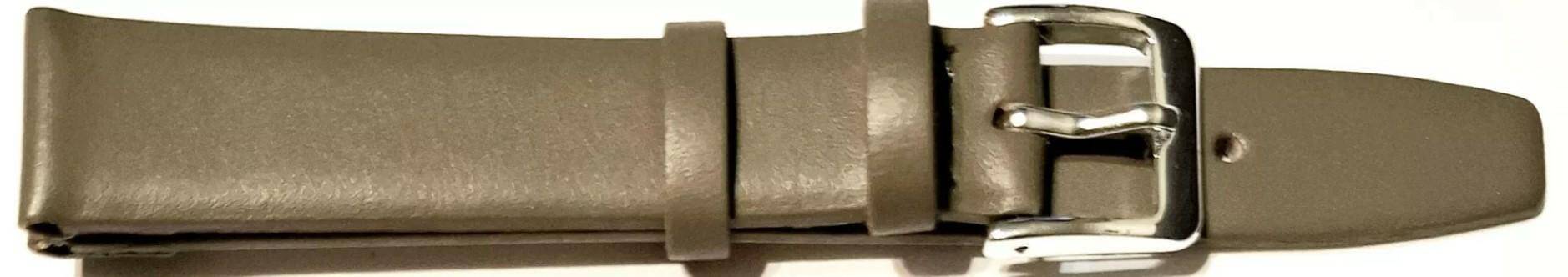 PASEK CHERMOND 18 MM A132 GŁADKI szarobrązowy pasek, klejony, srebrna sprzączka