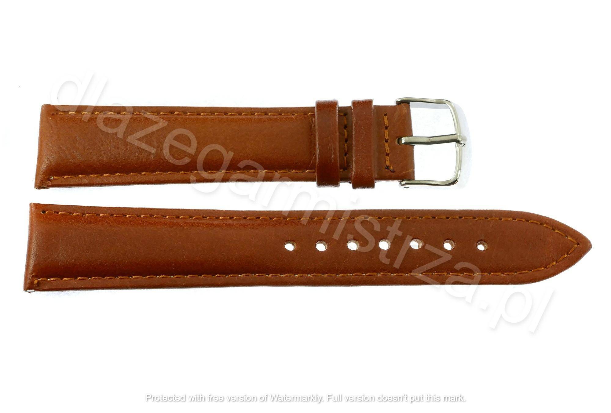 PASEK PACIFIC 24 MM XL W70L GŁADKI jasno brązowy pasek, brązowe przeszycie