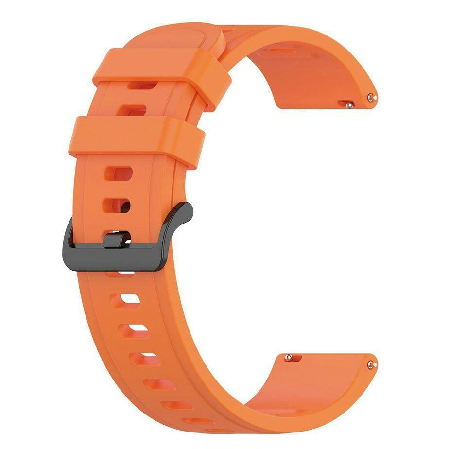 PASEK SILIKONOWY 22 MM pomarańczowy, czarna sprzączka, z teleskopami