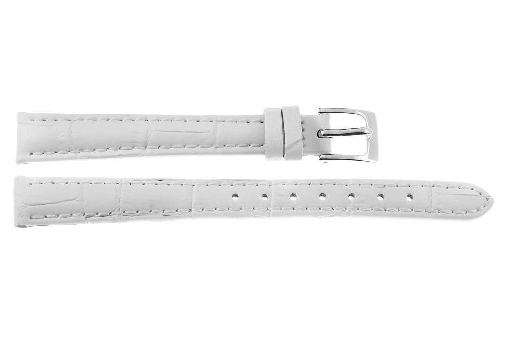 PASEK CHERMOND 12 MM XL A160L KROKODYL biały pasek, białe przeszycie