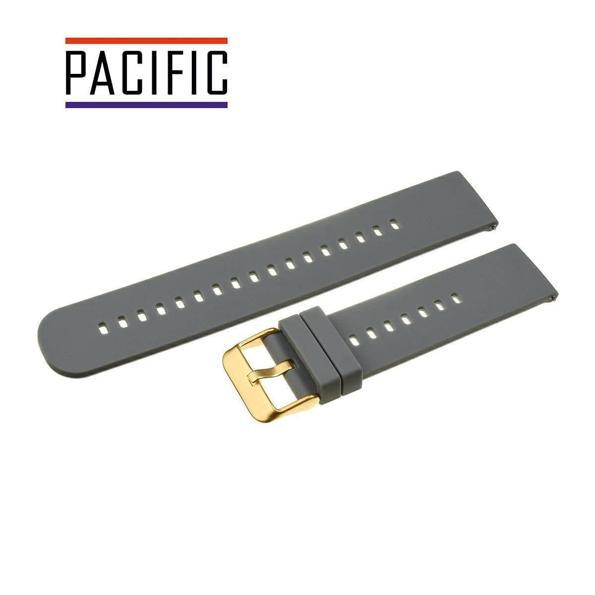 PASEK SILIKONOWY PACIFIC 18 MM U27 szary złota sprzączka