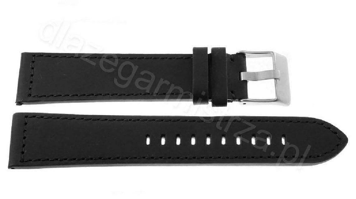 PASEK PACIFIC 26 MM W25 GŁADKI czarny pasek, czarne przeszycie