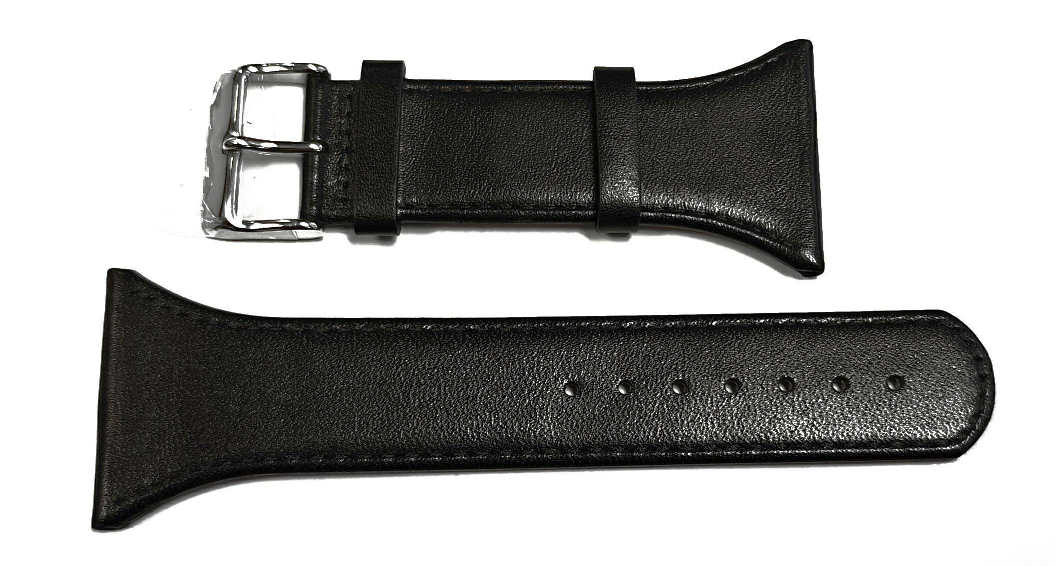 PASEK REDA 36mm GŁADKI czarny pasek, czarne przeszycie