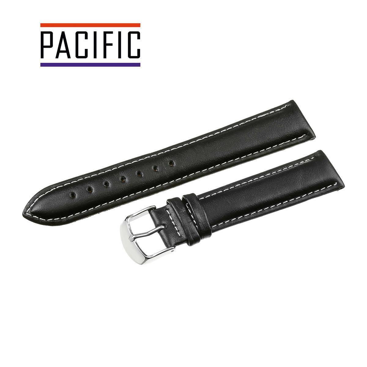 PASEK PACIFIC 18 MM XL W83L GŁADKI czarny pasek, białe przeszycie