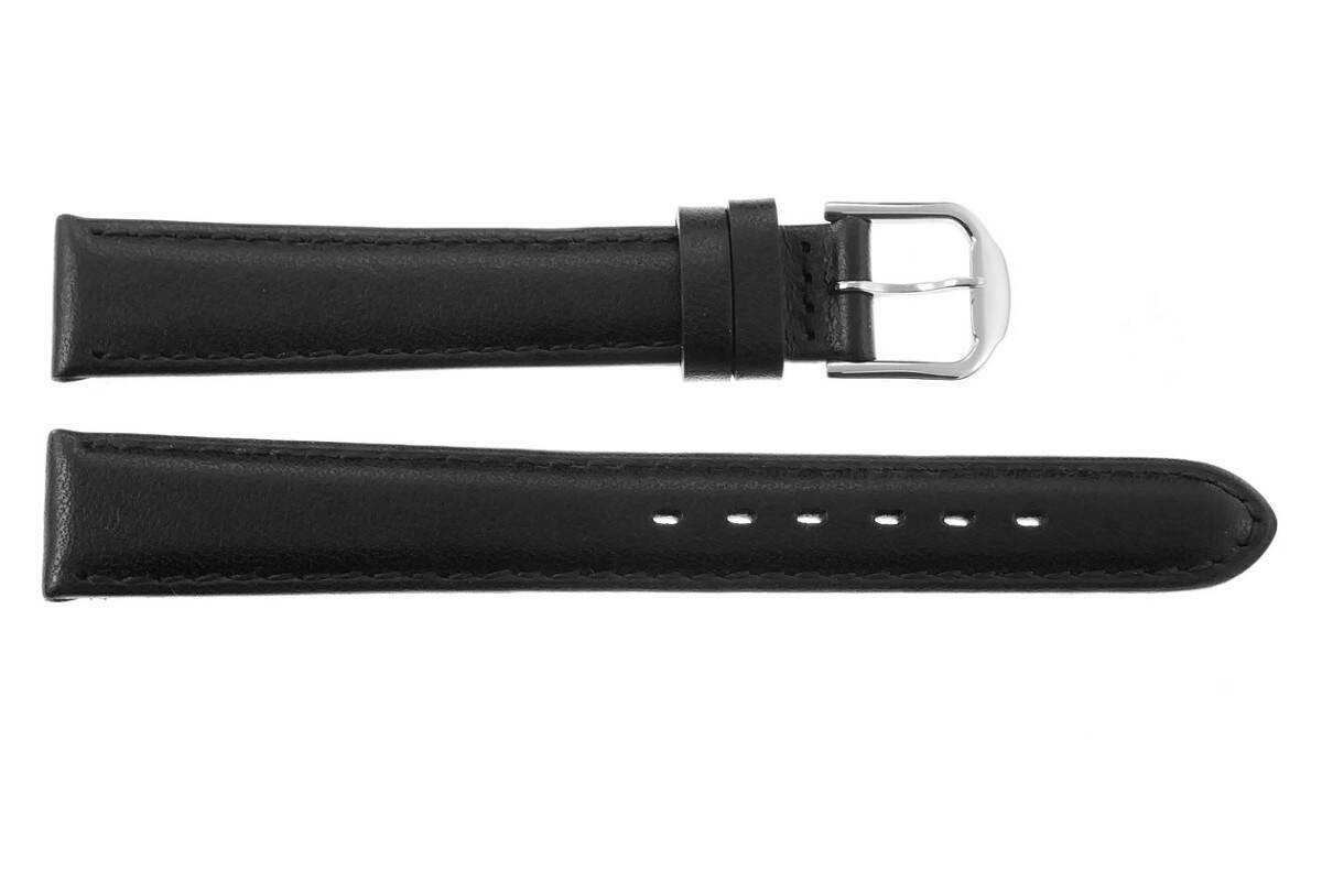 PASEK REDA 14mm GŁADKI czarny pasek, czarne przeszycie